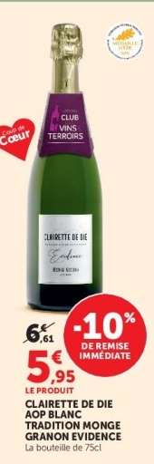 CLAIRETTE DE DIE AOP BLANC TRADITION MONGE GRANON ÉVIDENCE
