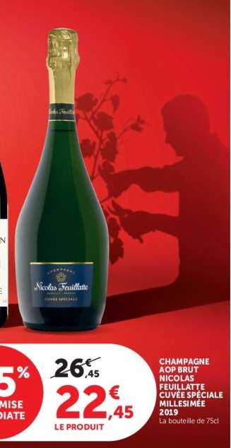 CHAMPAGNE AOP BRUT NICOLAS FEUILLATTE CUVÉE SPÉCIALE MILLESIMÉE 2019