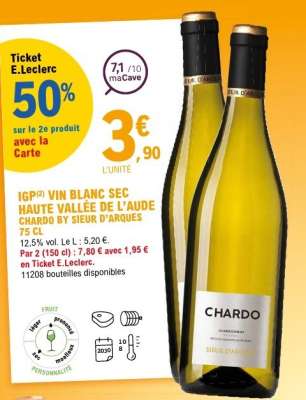 IGP VIN BLANC SEC HAUTE VALLÉE DE L'AUDE CHARDO BY SIEUR D'ARQUES