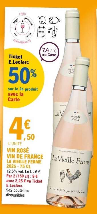 VIN ROSÉ VIN DE FRANCE LA VIEILLE FERME
