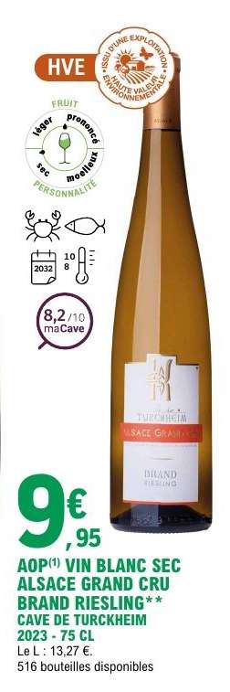 AOP VIN BLANC SEC ALSACE GRAND CRU BRAND RIESLING