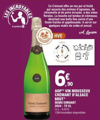 AOP Vin Mousseux Crémant d'Alsace Brut