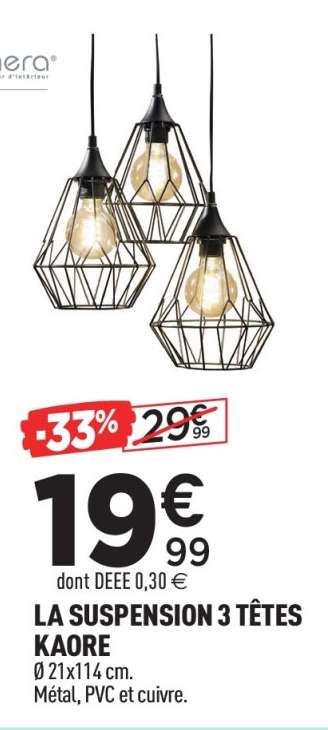 LA SUSPENSION 3 TÊTES KAORE