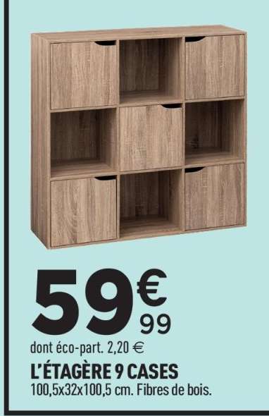 L'ÉTAGÈRE 9 CASES