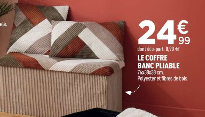 LE COFFRE BANC PLIABLE