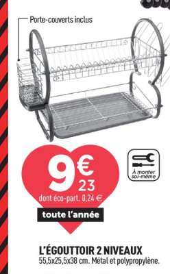 L'ÉGOUTTOIR 2 NIVEAUX