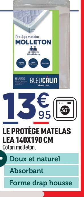 LE PROTÈGE MATELAS LEA 140X190 CM