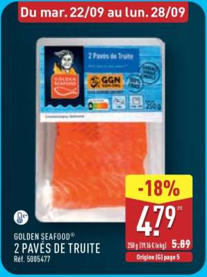 GOLDEN SEAFOOD® 2 PAVÉS DE TRUITE