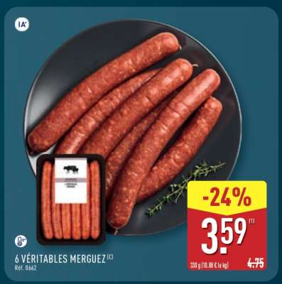 6 Véritables Merguez