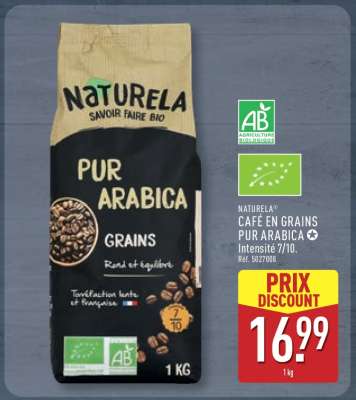NATURELA CAFÉ EN GRAINS PUR ARABICA