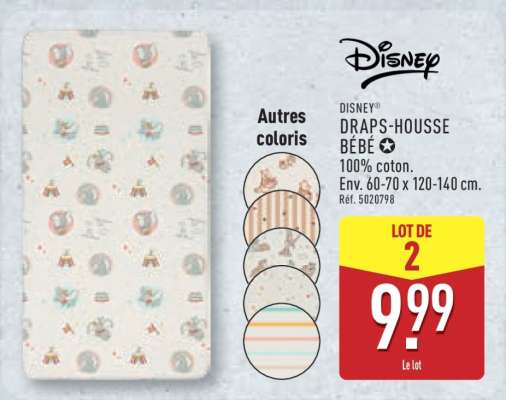 DISNEY® DRAPS-HOUSSE BÉBÉ