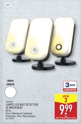 CASALUX® LAMPES LED AVEC DÉTECTEUR DE MOUVEMENT
