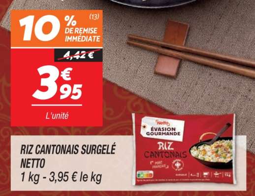 Riz Cantonais Surgelé Netto