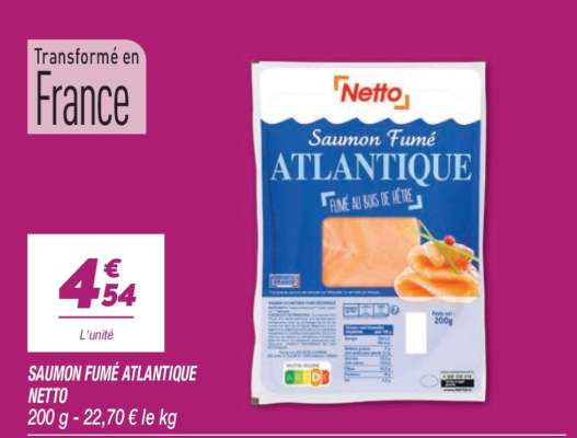 Saumon Fumé Atlantique Netto