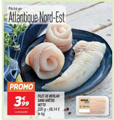 FILET DE MERLAN SANS ARÊTES NETTO