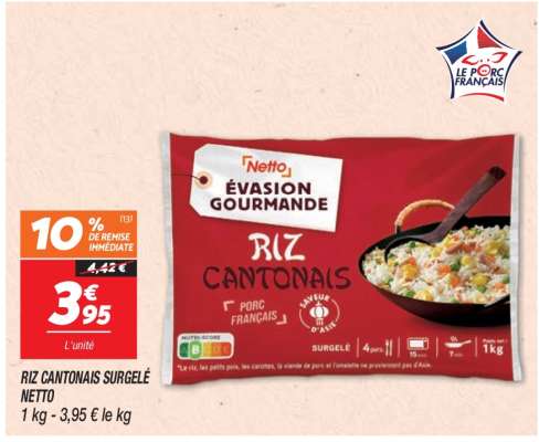 Riz Cantonais Surgelé Netto
