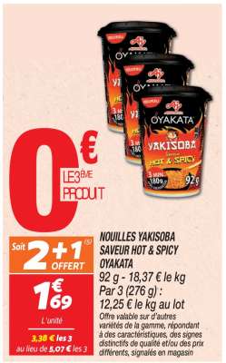 NOUILLES YAKISOBA SAVEUR HOT & SPICY OYAKATA