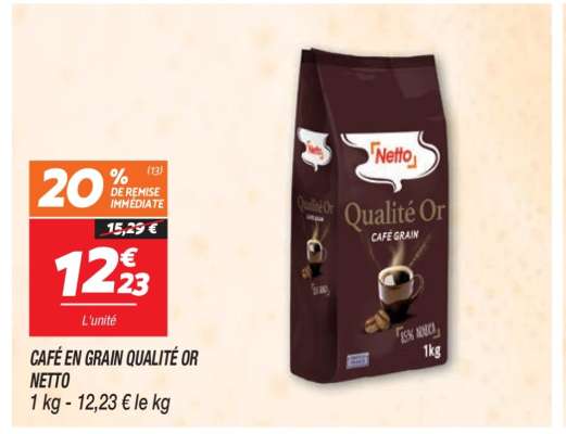 Café en Grain Qualité Or Netto