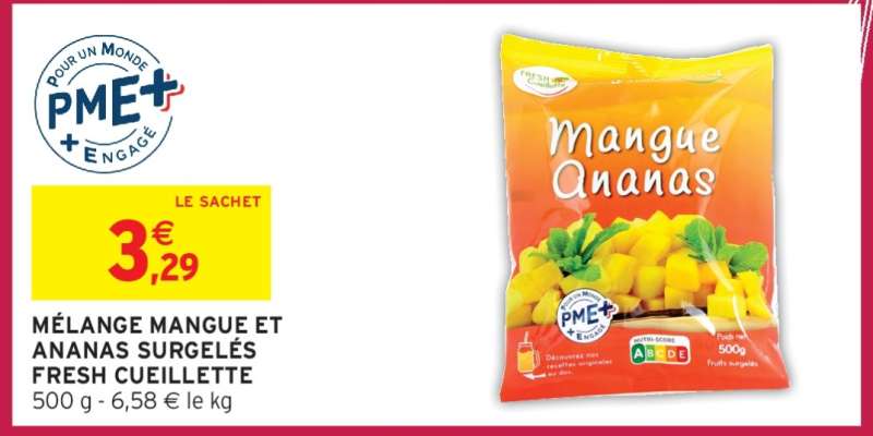 MÉLANGE MANGUE ET ANANAS SURGELÉS FRESH CUEILLETTE
