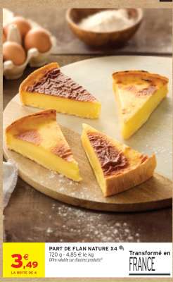 PART DE FLAN NATURE X4