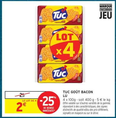 TUC GOÛT BACON LU