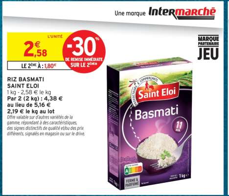 RIZ BASMATI SAINT ÉLOI