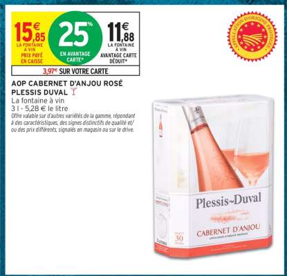 AOP CABERNET D'ANJOU ROSÉ 'PLESSIS-DUVAL'