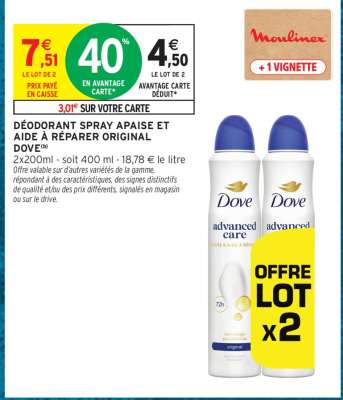 DÉODORANT SPRAY APAISE ET AIDE À RÉPARER ORIGINAL DOVE