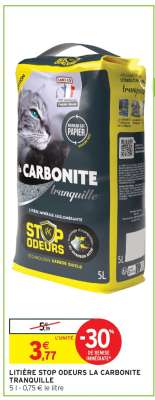 LITIÈRE STOP ODEURS LA CARBONITE TRANQUILLE