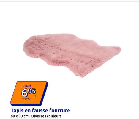 Tapis en fausse fourrure