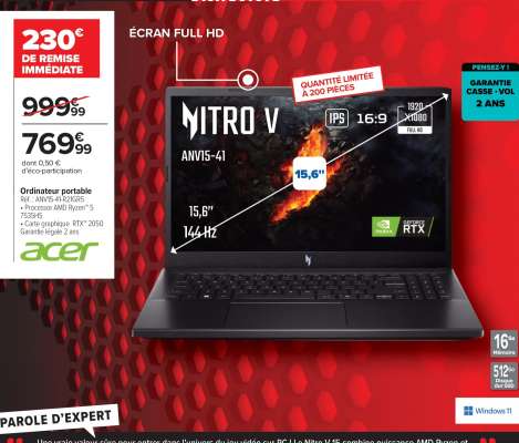 Ordinateur portable ACER Nitro V ANV15-41