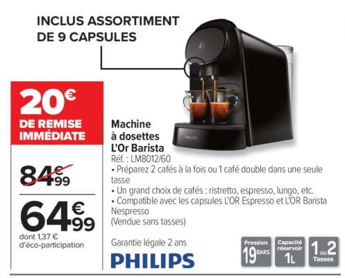 Machine à dosettes L'OR BARISTA