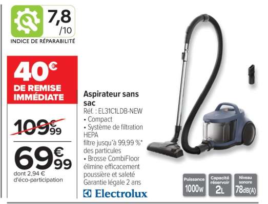 Aspirateur sans sac