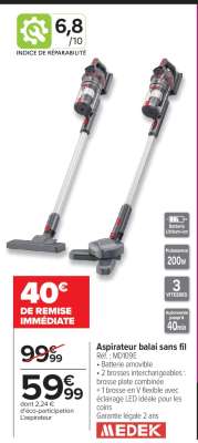 Aspirateur balai sans fil