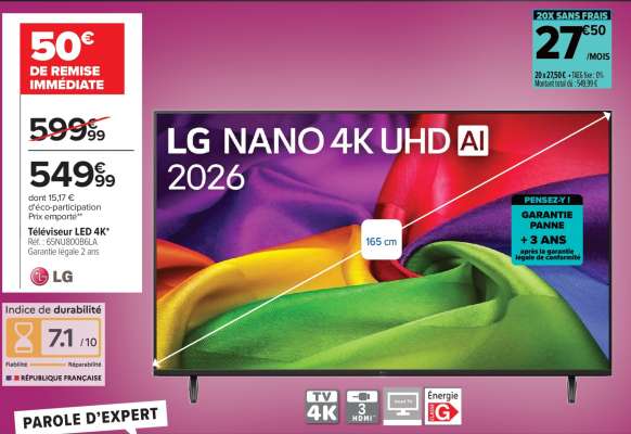 Téléviseur LED 4K LG