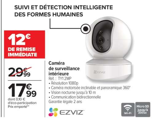 Caméra de surveillance intérieure