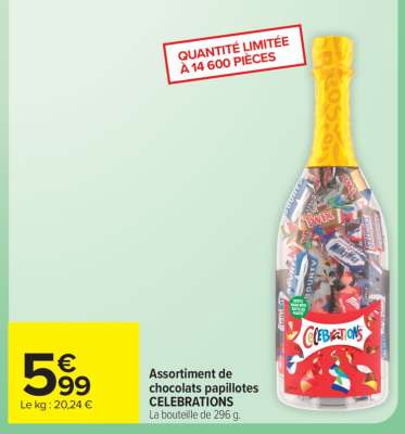 Assortiment de chocolats papillotes CELEBRATIONS