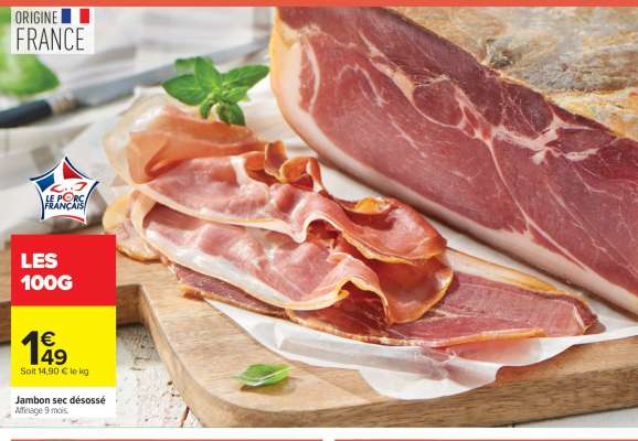 Jambon sec désossé