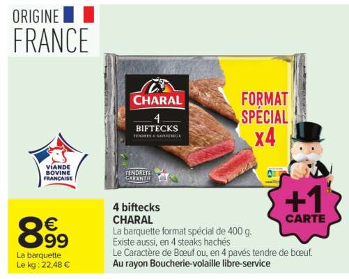 4 Biftecks CHARAL