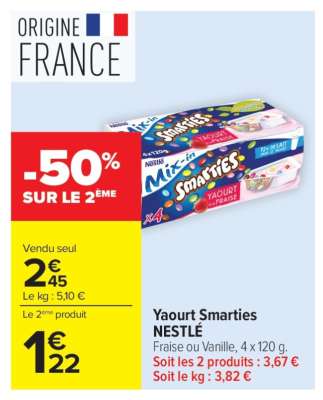 Yaourt Smarties Nestlé