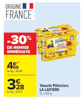 Yaourts Pâtissiers La Laitière