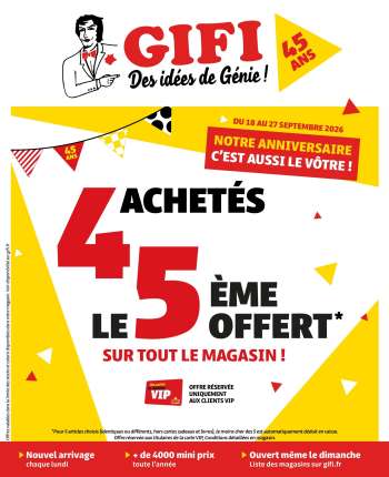 Catalogue GiFi - 18/09/2026 - 27/09/2026.