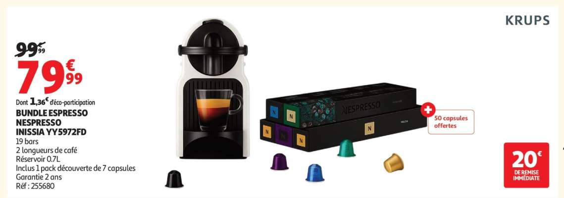 BUNDLE ESPRESSO NESPRESSO INISSIA YY5972FD