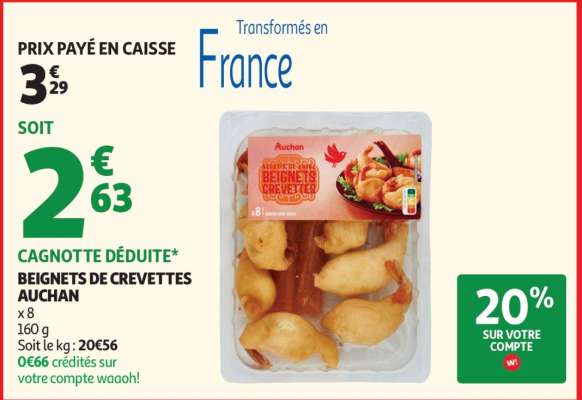 BEIGNETS DE CREVETTES AUCHAN