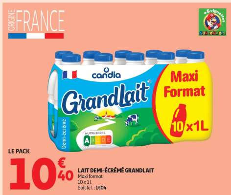 LAIT DEMI-ÉCRÉMÉ GRANDLAIT
