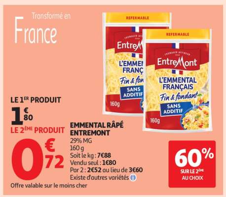 Emmental Râpé Entremont