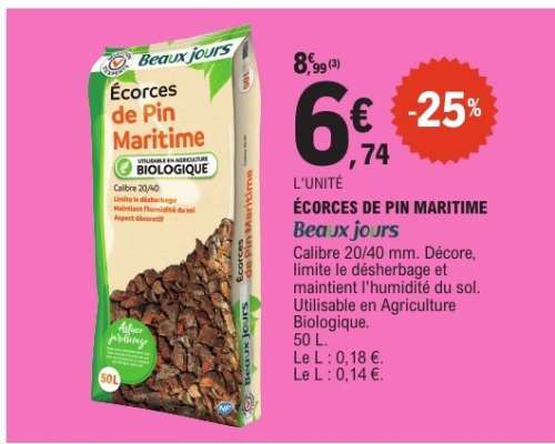 Écorces de pin maritime