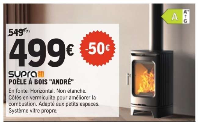 SUPRA POÊLE À BOIS "ANDRÉ"