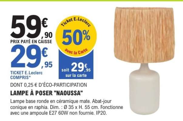 LAMPE À POSER "NAOUSSA"