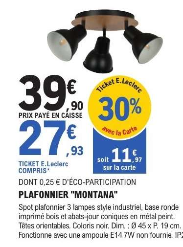 PLAFONNIER "MONTANA"